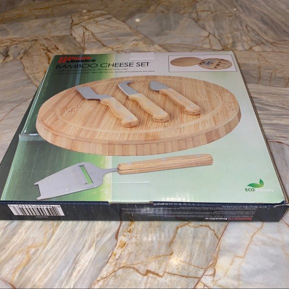 Bamboo Cooking Board Cheese Knife Set new - Picture 2 of 3